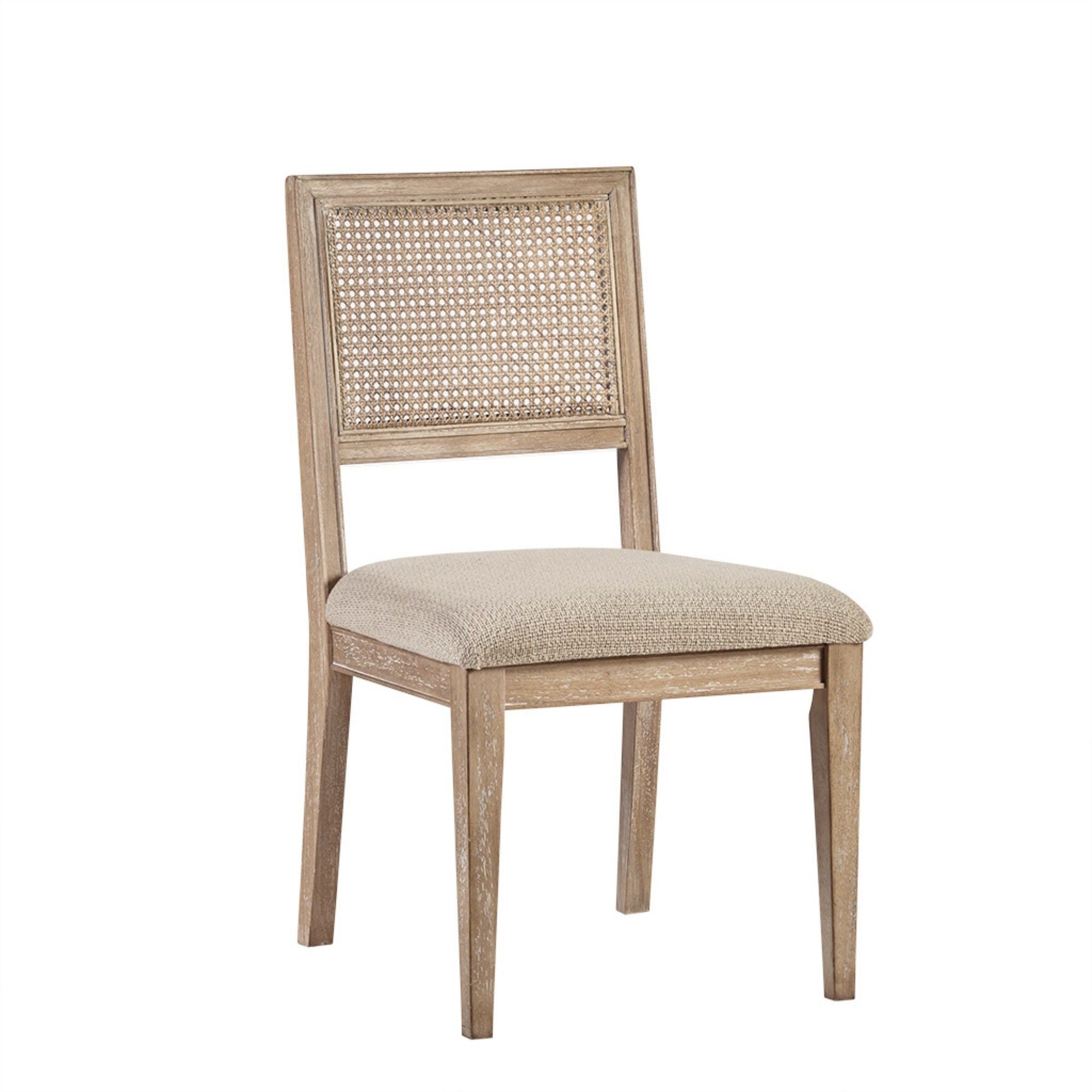 Modern Armless Dining Chair With Cane Back (Set of 2)