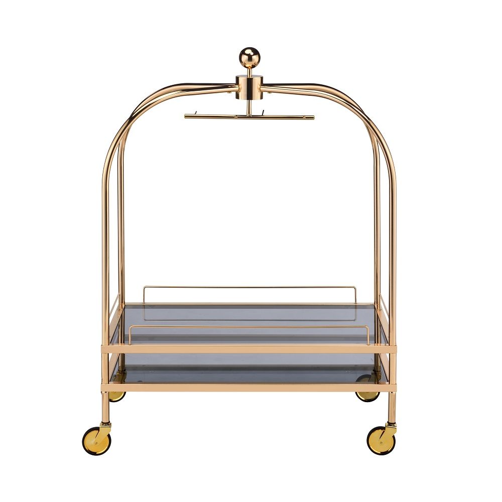 ACME Bryna - Serving Cart - Gold | Meri Furniture