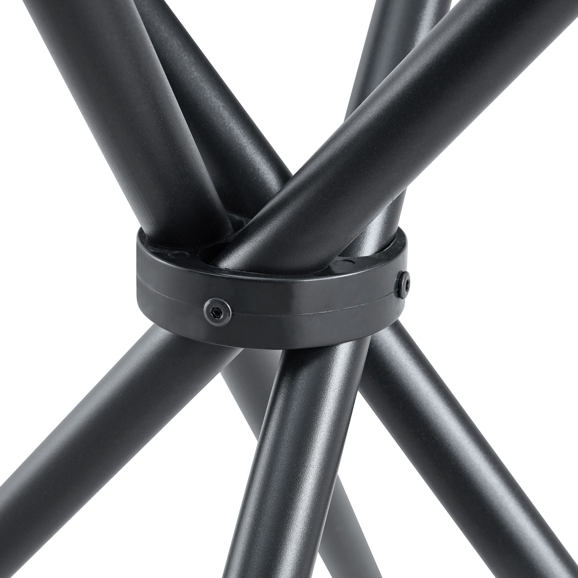 Modern Circular Transparent Tempered Glass Round Table With Metal Legs 36.6" Diameter - Silver / Transparent