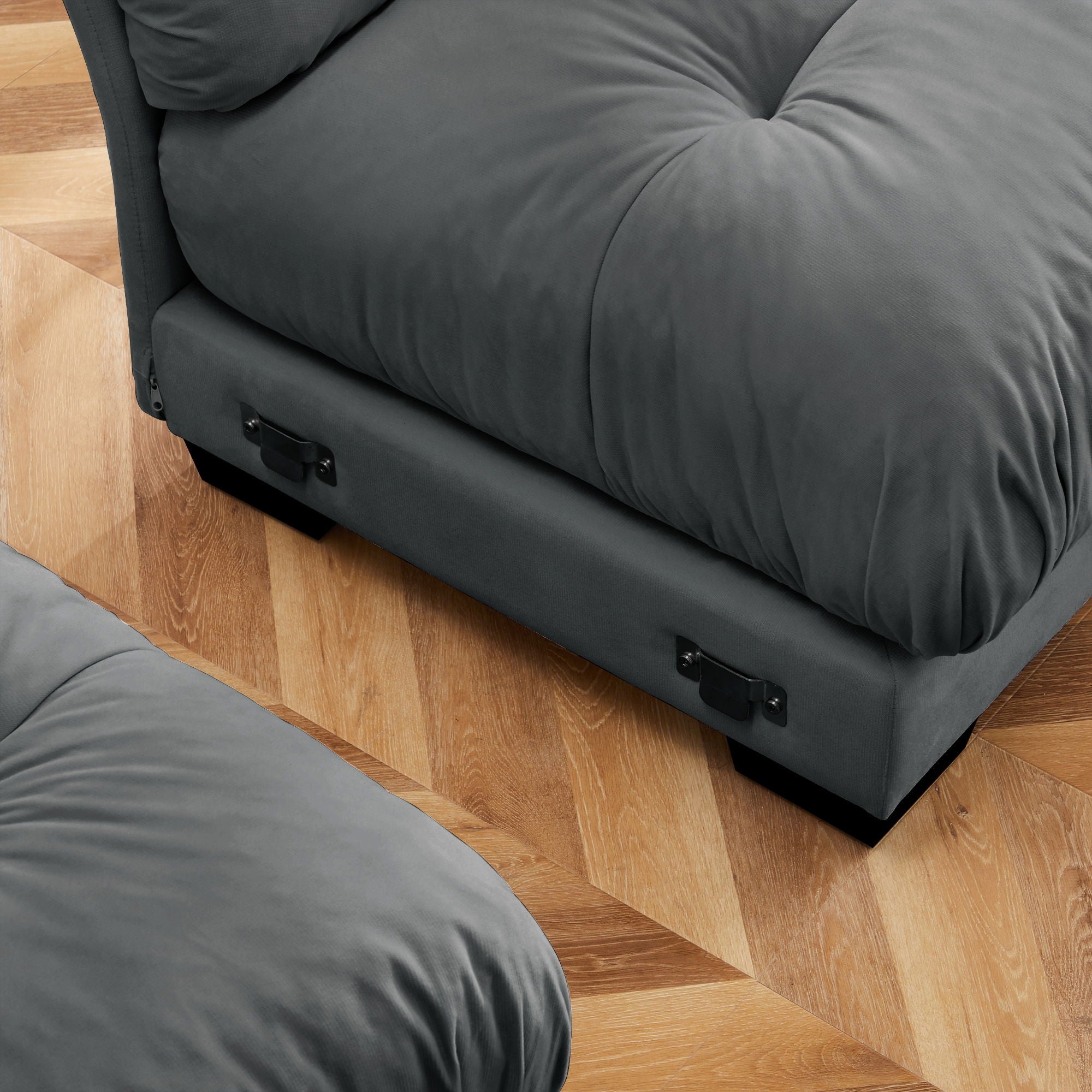 Super Comfort Oversized Modular Sectional Sofa With Movable Ottoman