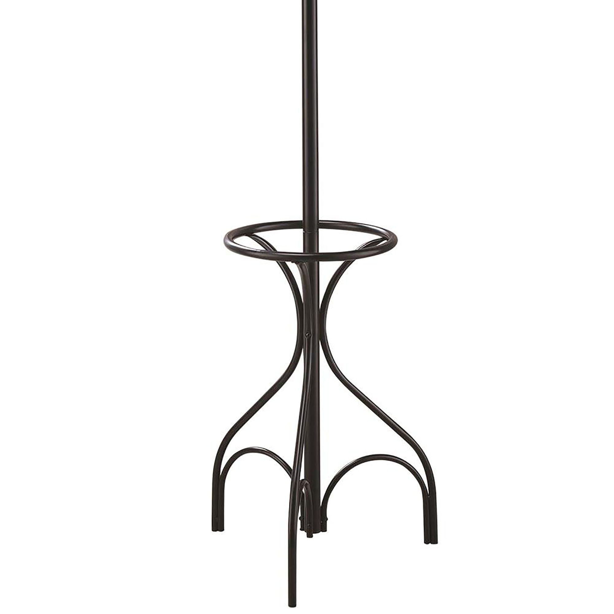 12 Hook Coat Rack With Umbrella Holder - Black