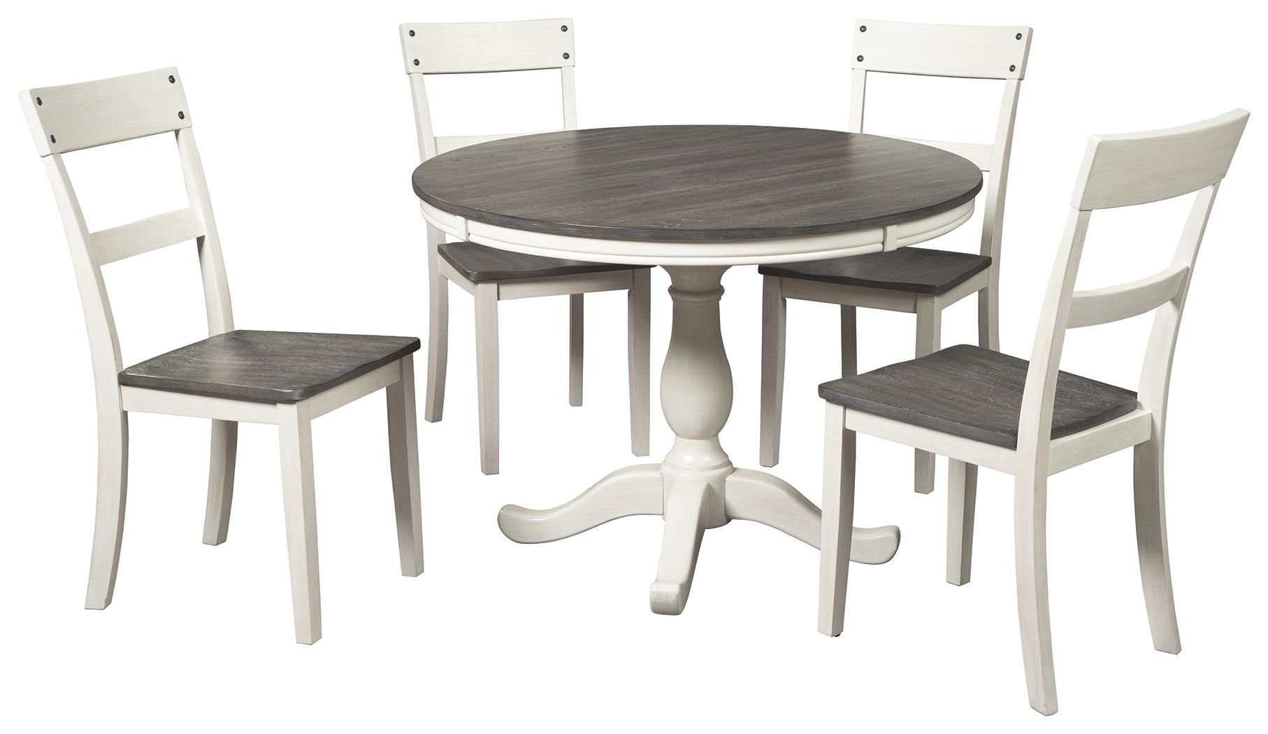 Signature Design by Ashley® Nelling - White / Brown / Beige- Dining Room Table | Meri Furniture