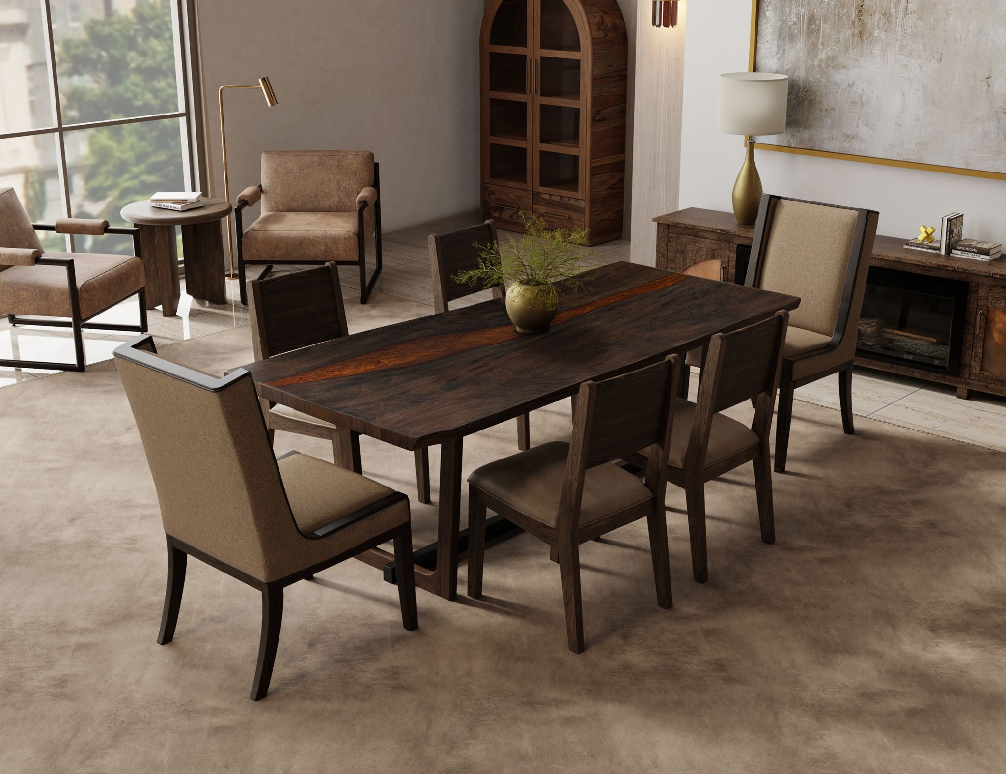 Novus Lodge - Chair (Set of 2) - Walnut Brown