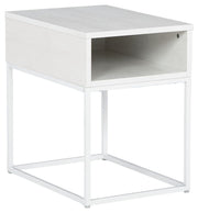 Signature Design by Ashley® Deznee - White - Rectangular End Table | Meri Furniture
