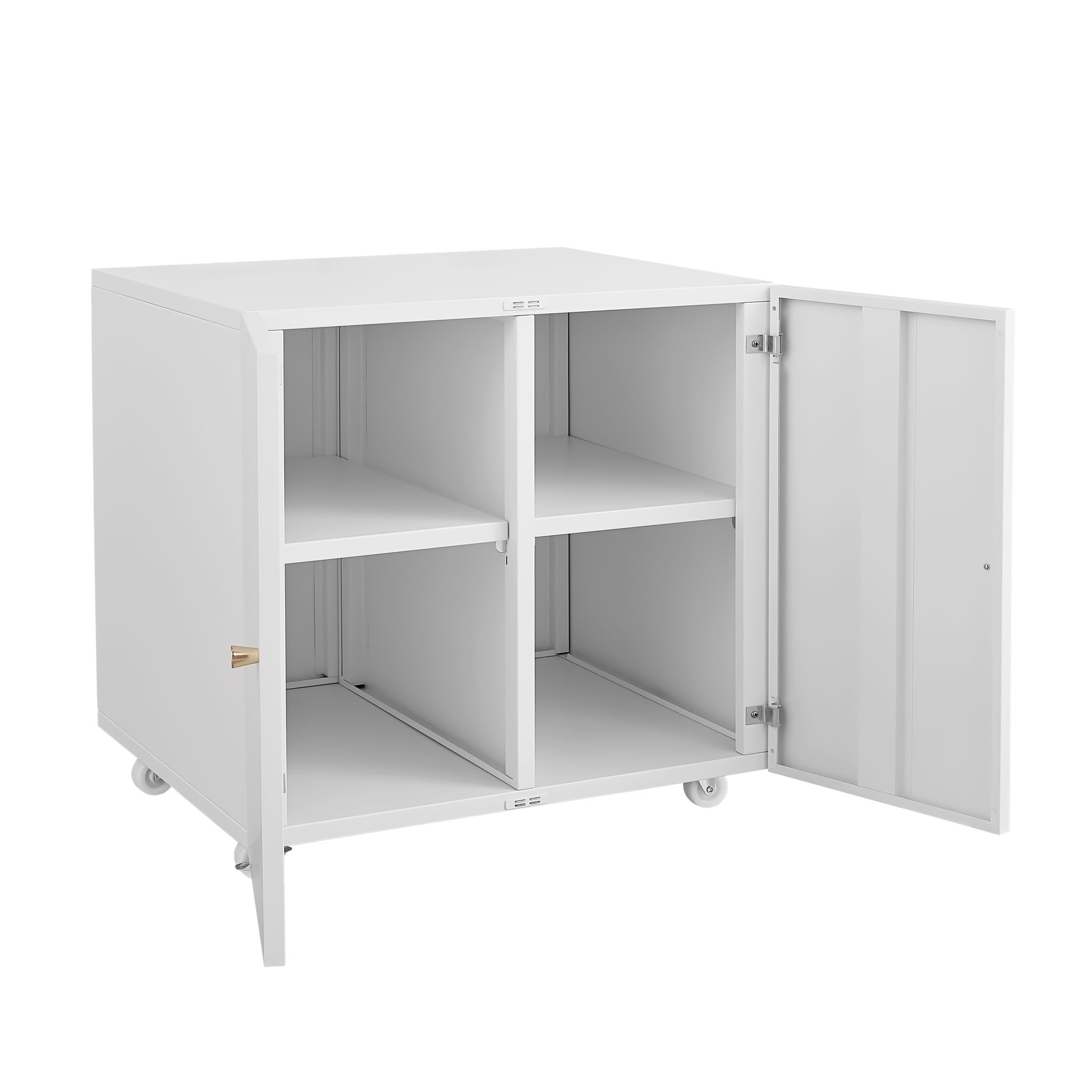 Office Furniture Copier Cabinet 2 Door Steel Copier Stand Mobile Pedestal File Printer Stand