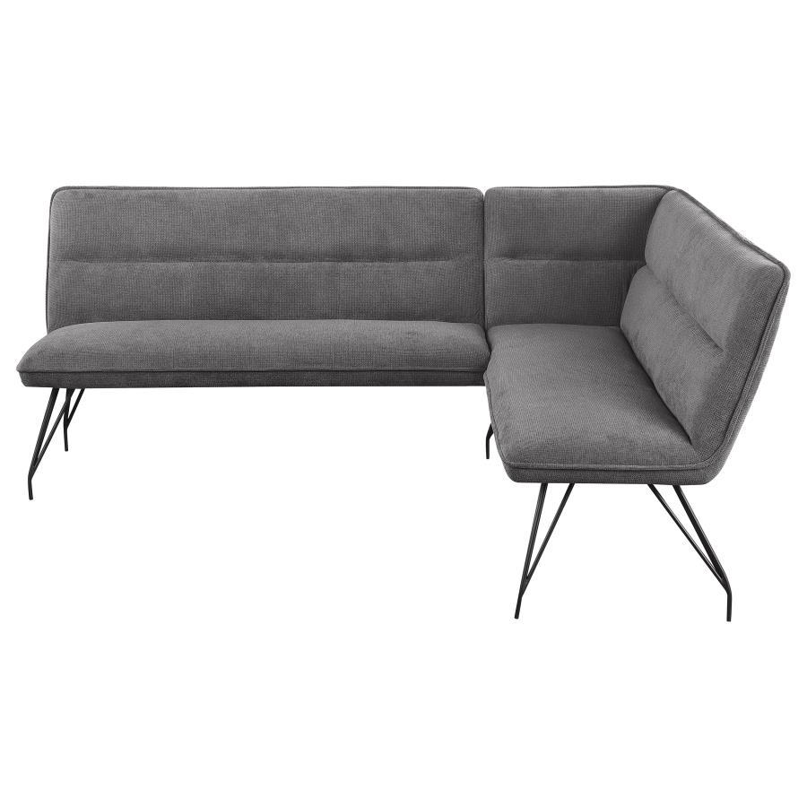 Coaster Fine Furniture Dodson - Fabric Upholstered L-Shaped Nook Dining Bench | Meri Furniture