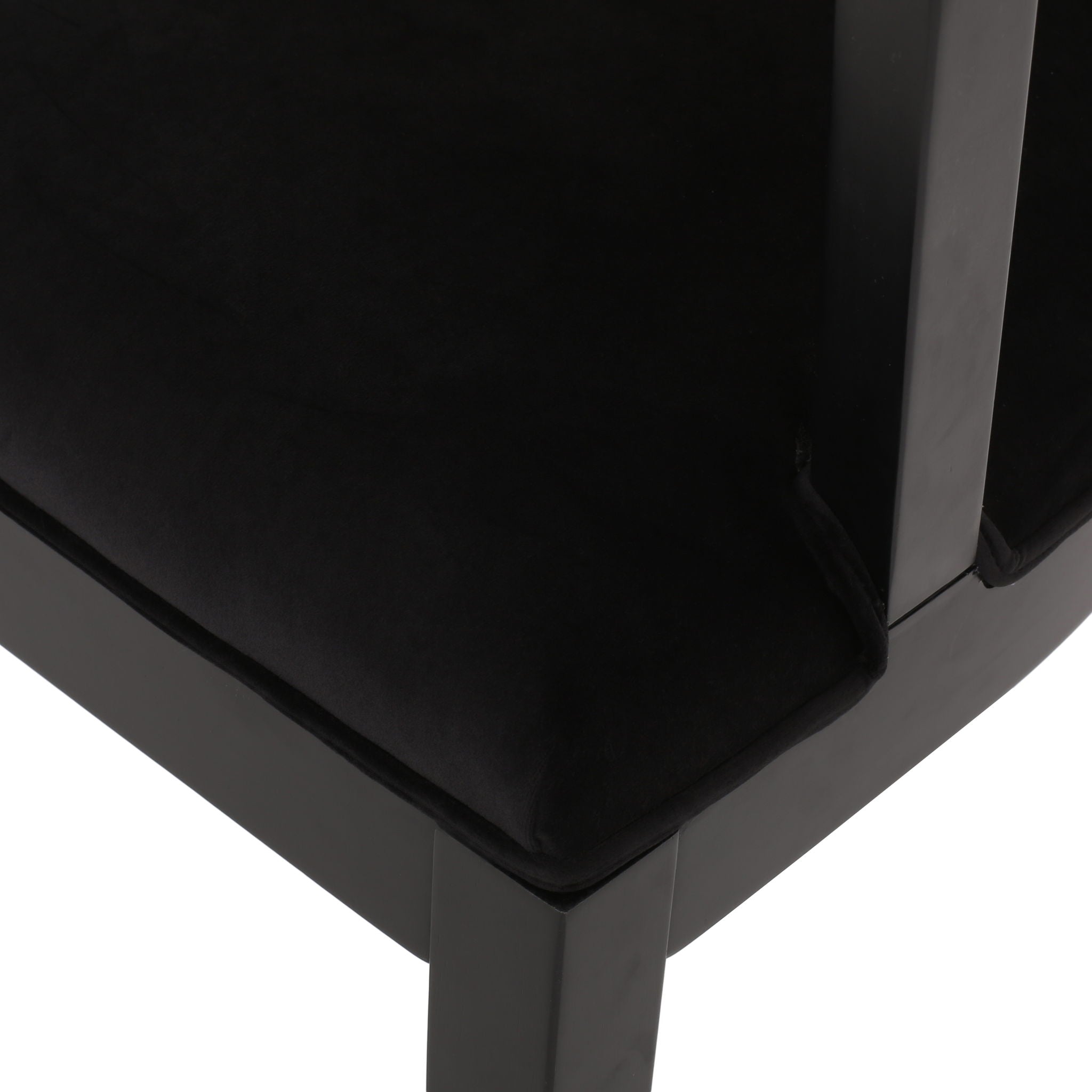 Elegant Dining Chair With Cane Web Backrests And Velvet Upholstery