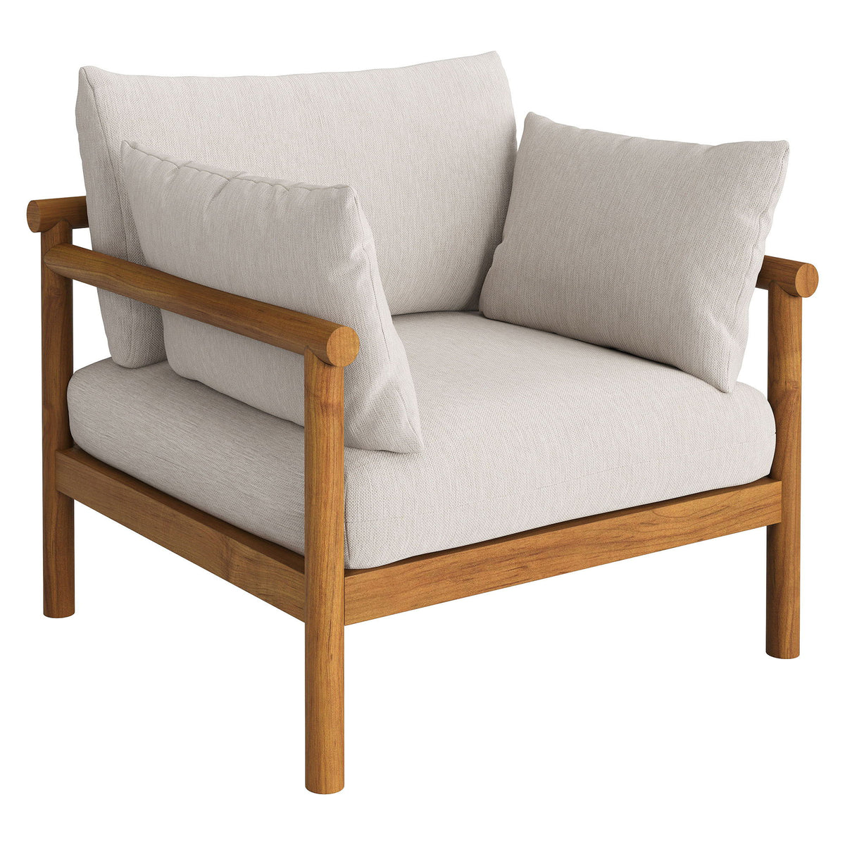 Eleni 5-Piece Outdoor Patio Teak Wood Furniture Set by Modway