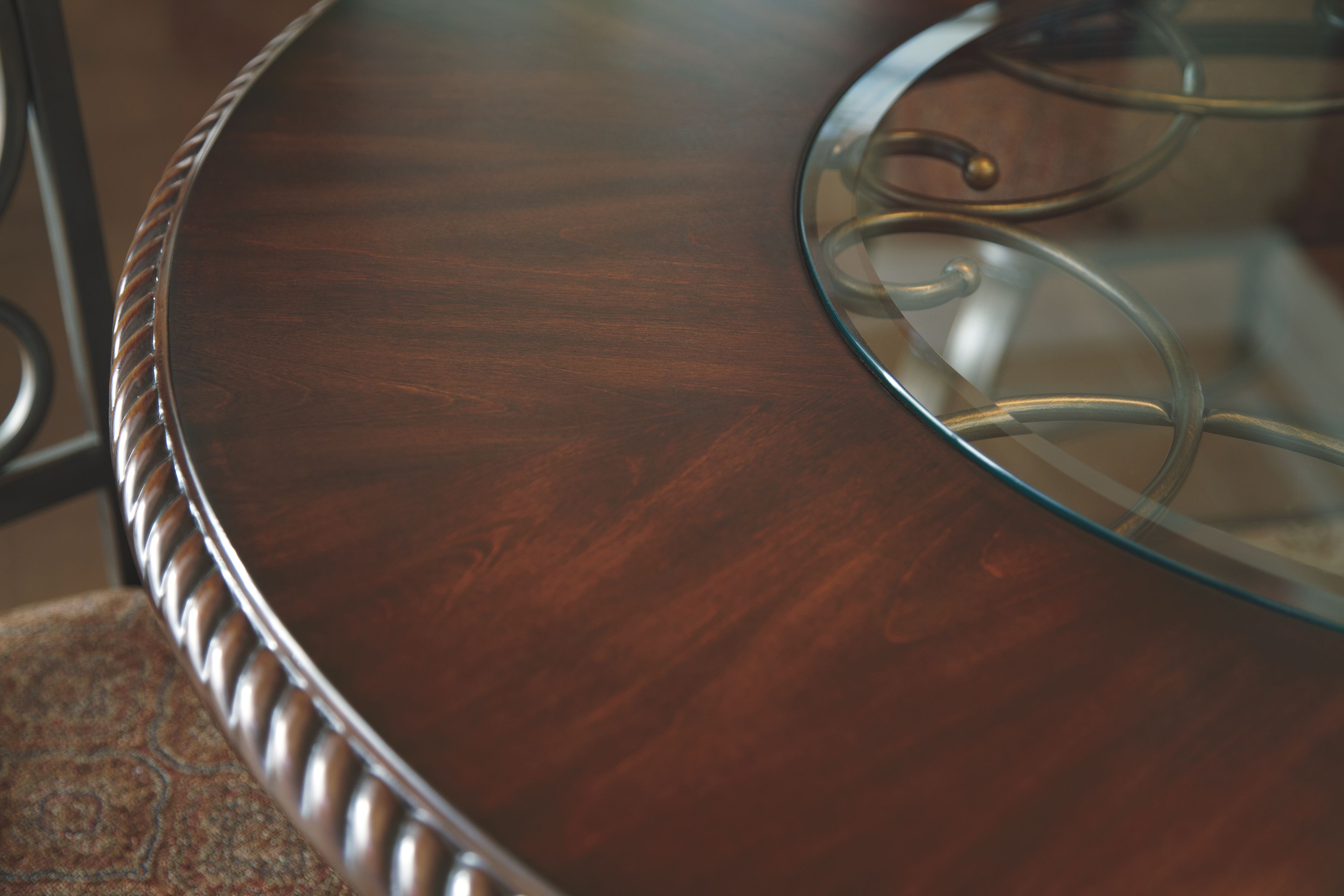 Signature Design by Ashley® Glambrey - Brown - Round Dining Room Table | Meri Furniture