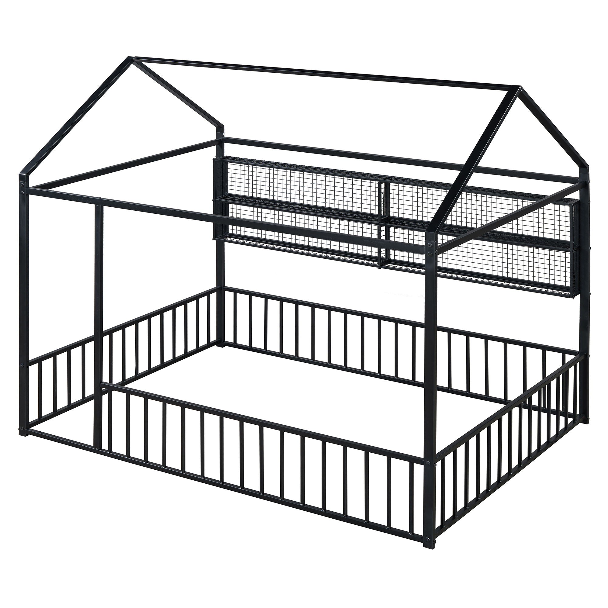 House Frame With Fence And Shelves
