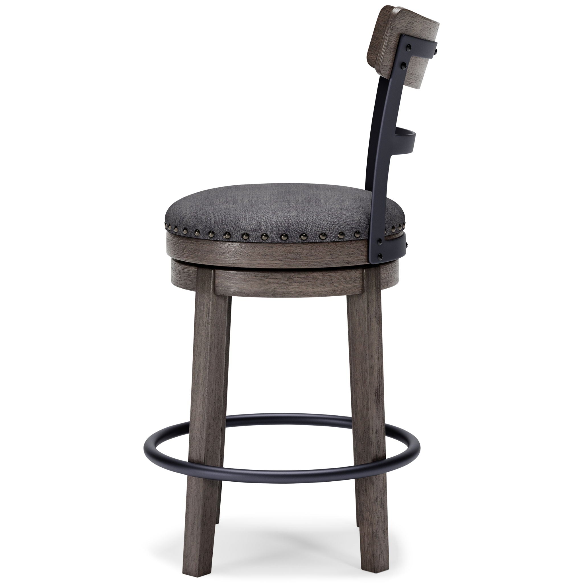 Caitbrook - UPH Swivel Barstool  - Gray