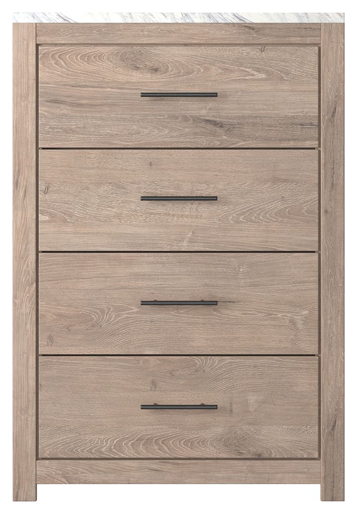Ashley Furniture Senniberg - Light Brown - Four Drawer Chest | Meri Furniture