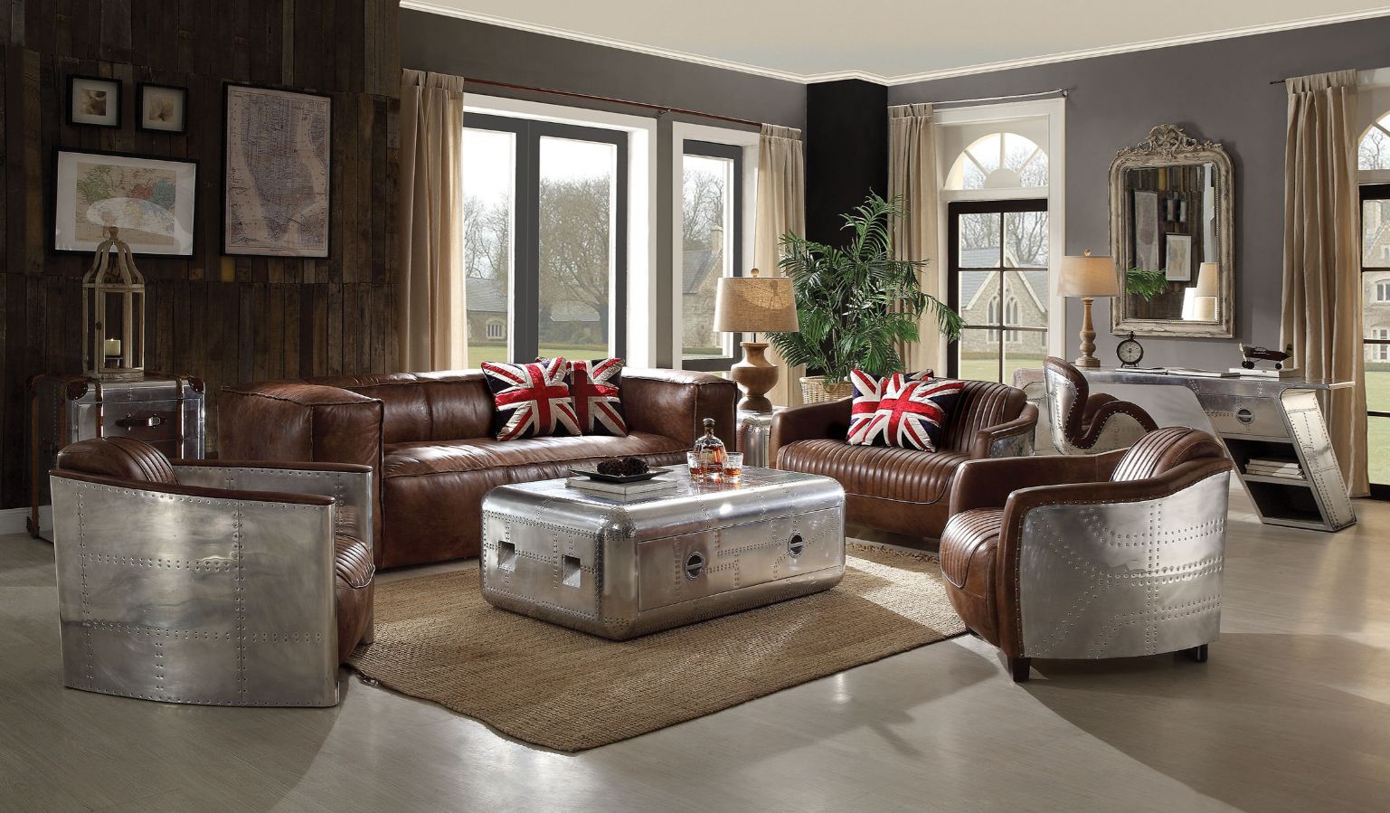 ACME Brancaster - Sofa - Retro Brown | Meri Furniture