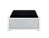 ACME Noralie - Ottoman - Mirrored & Faux Diamonds | Meri Furniture