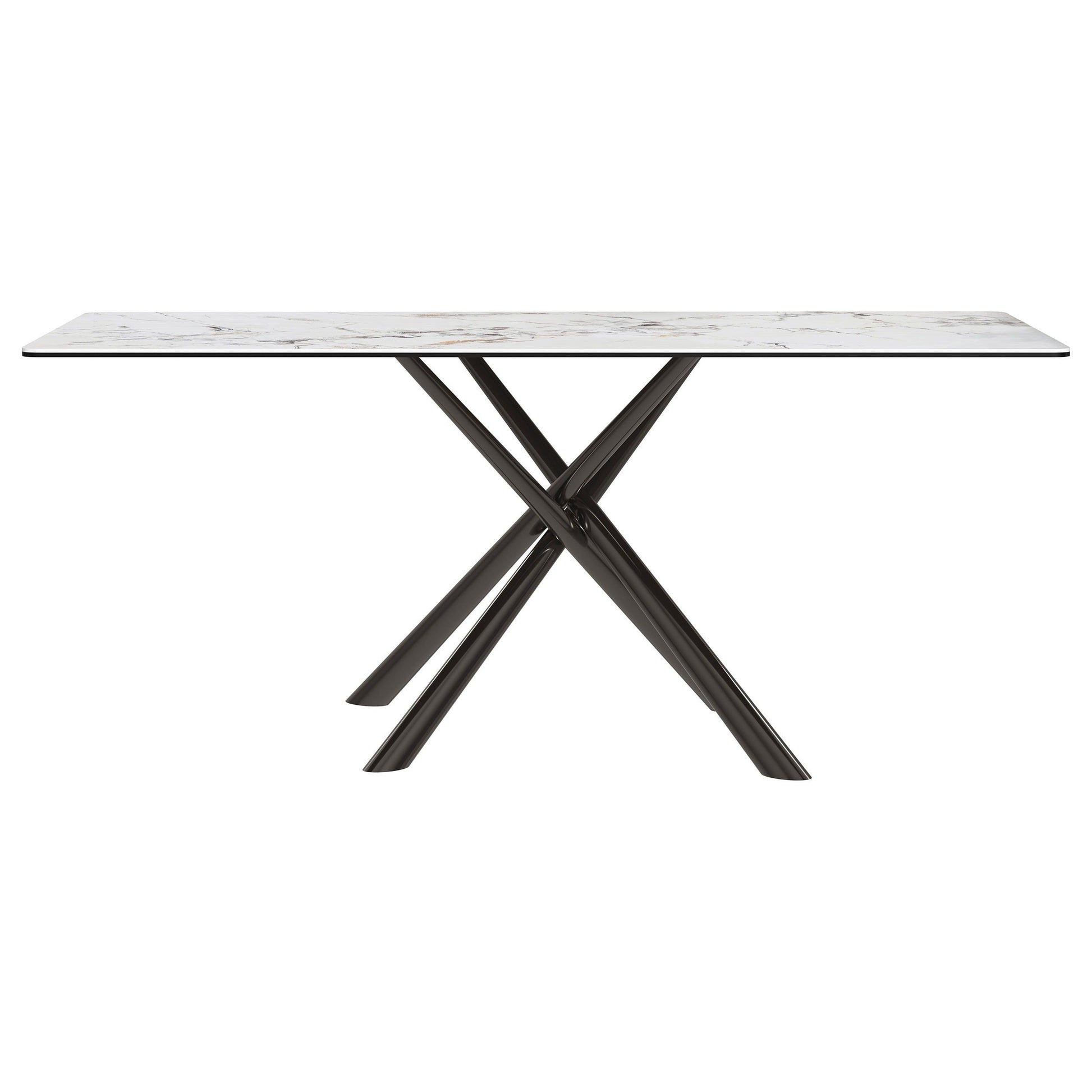 Coaster Fine Furniture Carvell - Rectangular Sintered Stone Dining Table - Mirage White | Meri Furniture