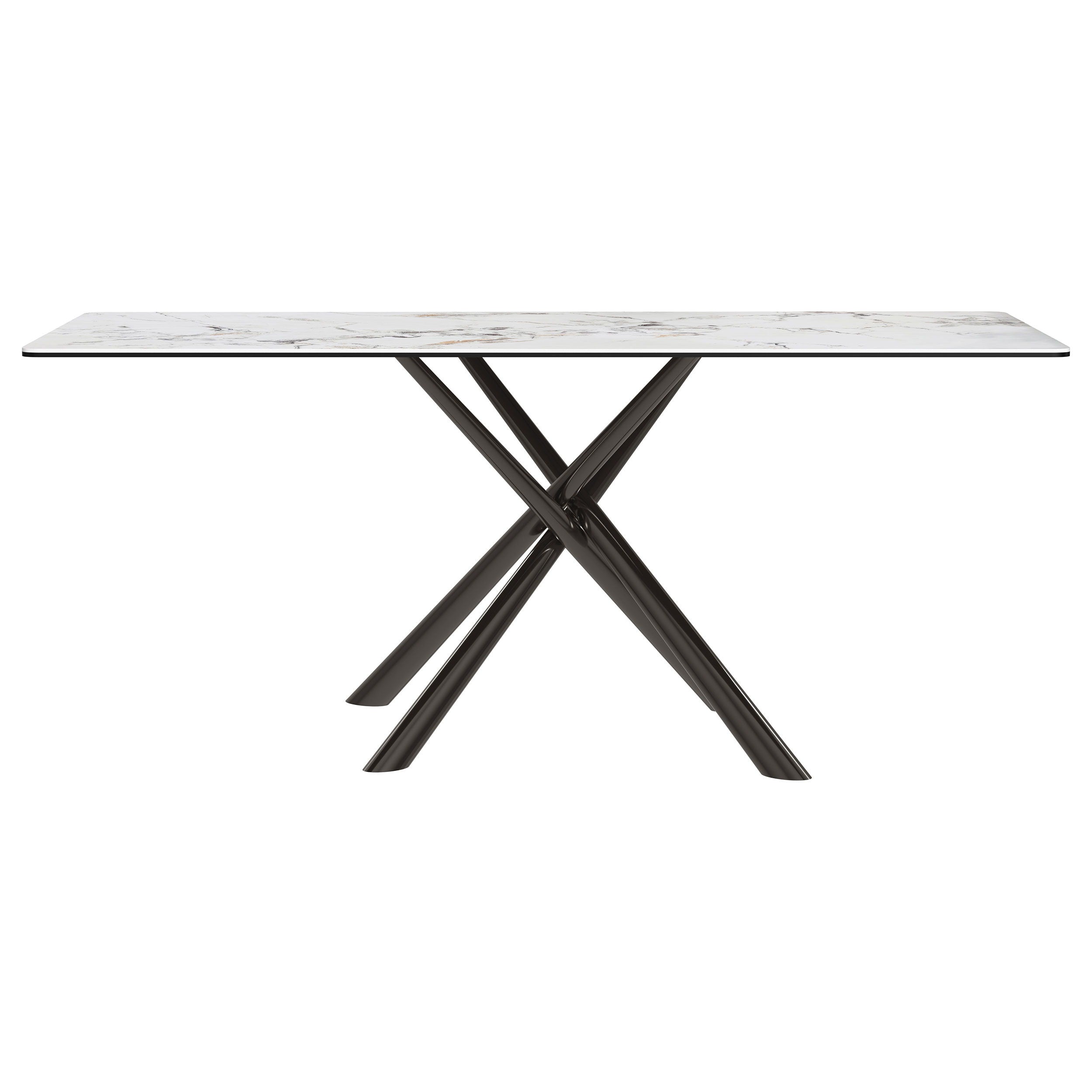 Coaster Fine Furniture Carvell - Rectangular Sintered Stone Dining Table - Mirage White | Meri Furniture