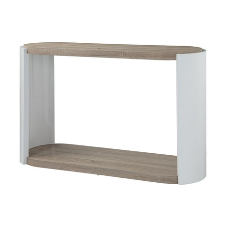 Zoma - Sofa Table - Oak & White High