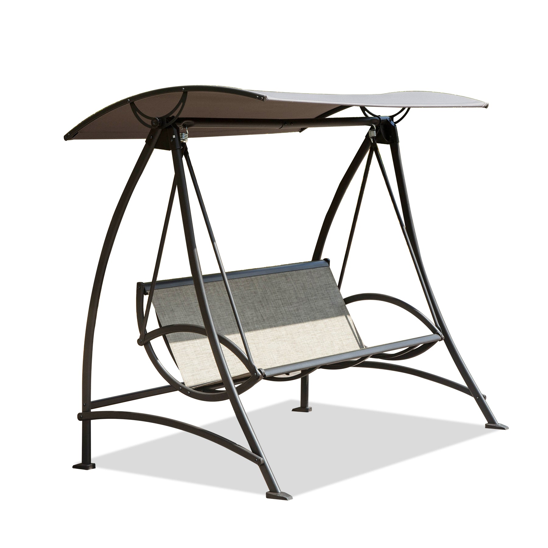 Patio Porch Swing Adjustable Canopy Deluxe Hammock Swing Glider
