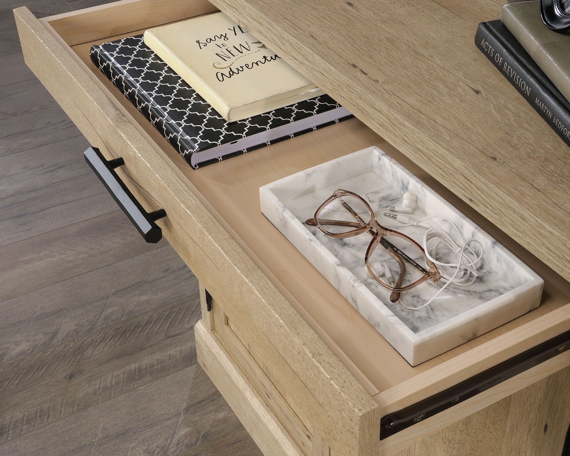 2-Door Library Cabinet with Prime Oak Finish