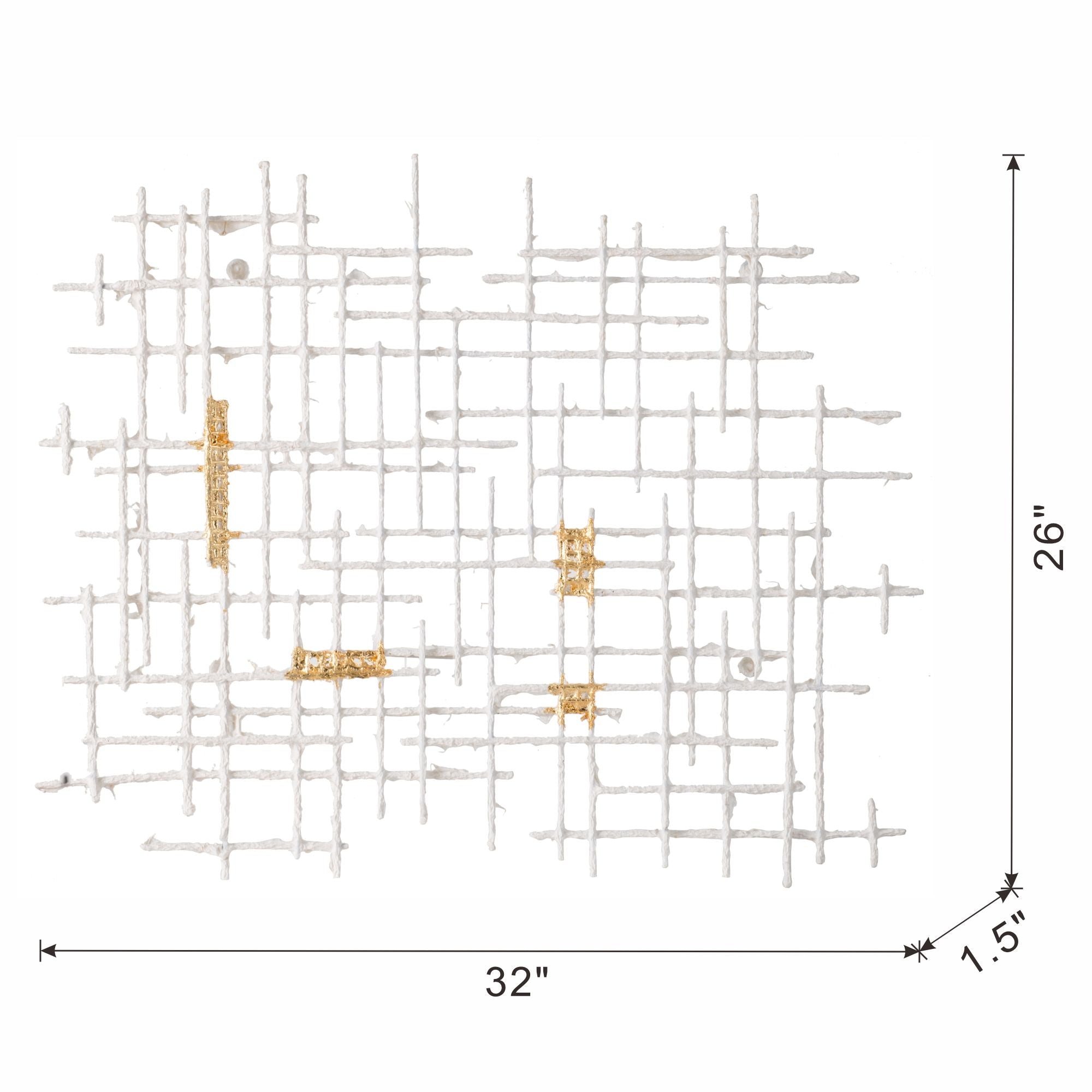 Iron Wall Decor - White / Gold