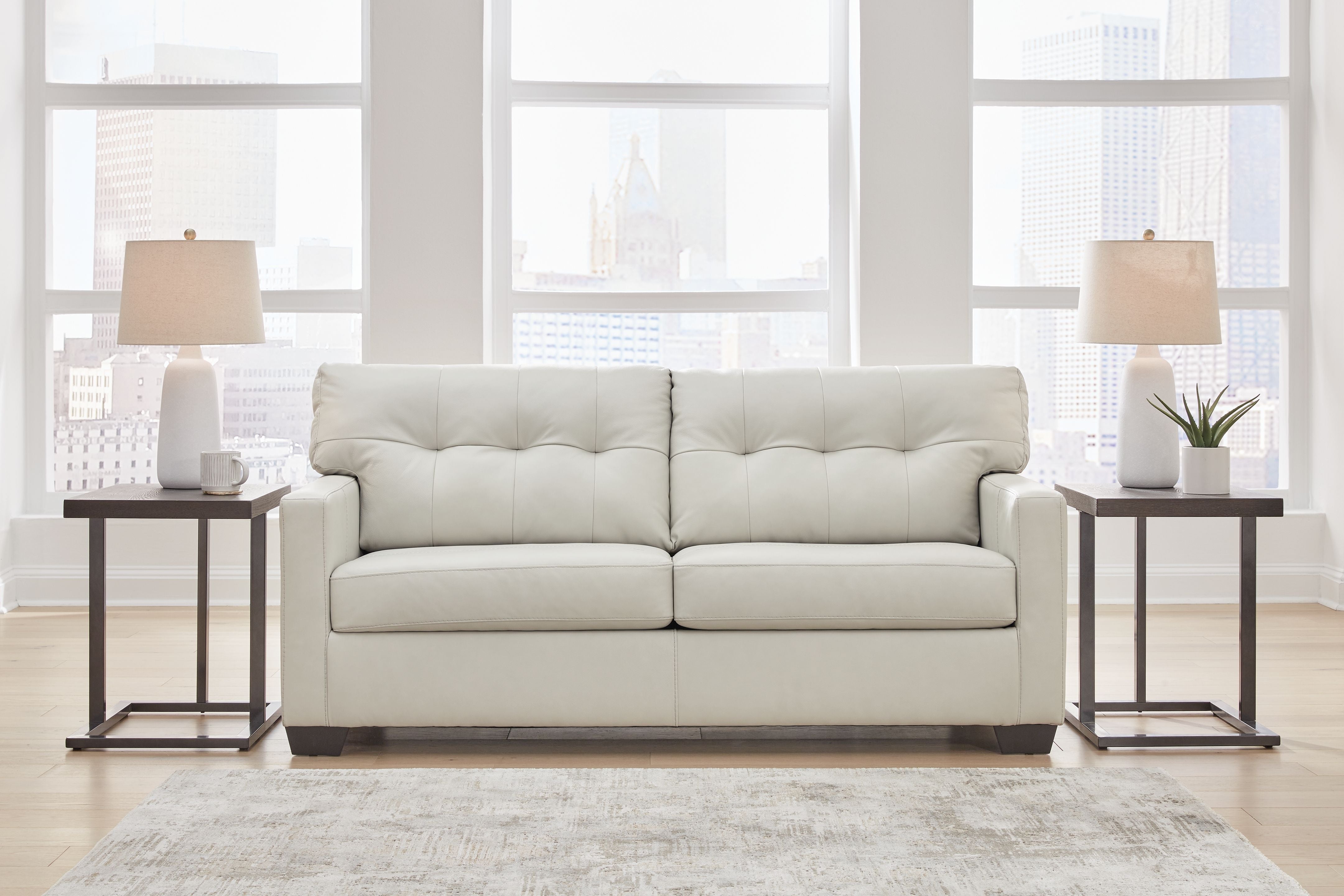 Signature Design by Ashley® Belziani - Coconut - 4 Pc. - Sofa, Loveseat, Chair And A Half, Ottoman | Meri Furniture