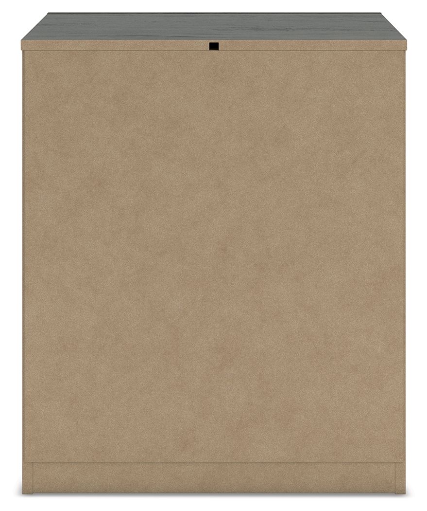 Fraluna - Two Drawer Night Stand - Charcoal