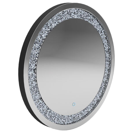 Landar - Round LED Light Wall Mirror - Silver