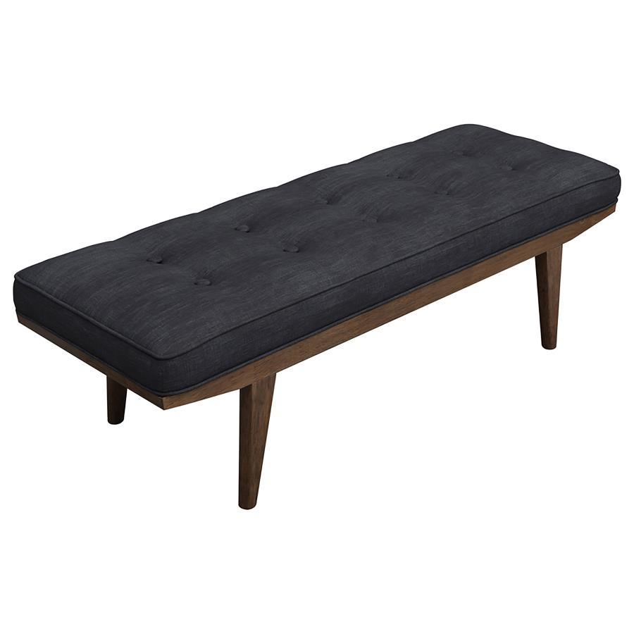Coaster Fine Furniture Wilson - Fabric Upholstered Tufted Accent Bench - Gray | Meri Furniture