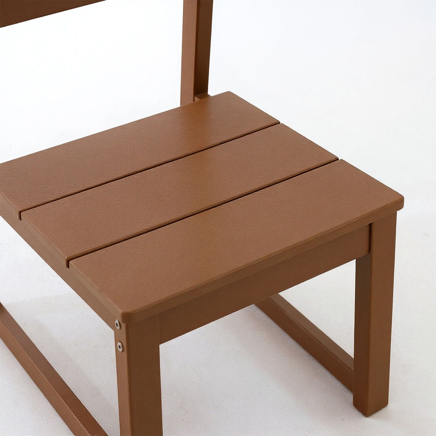 7 Piece Outdoor Dining Set For 6, Table With Umbrella Hole & 6 Armless Chairs For Backyard - Brown