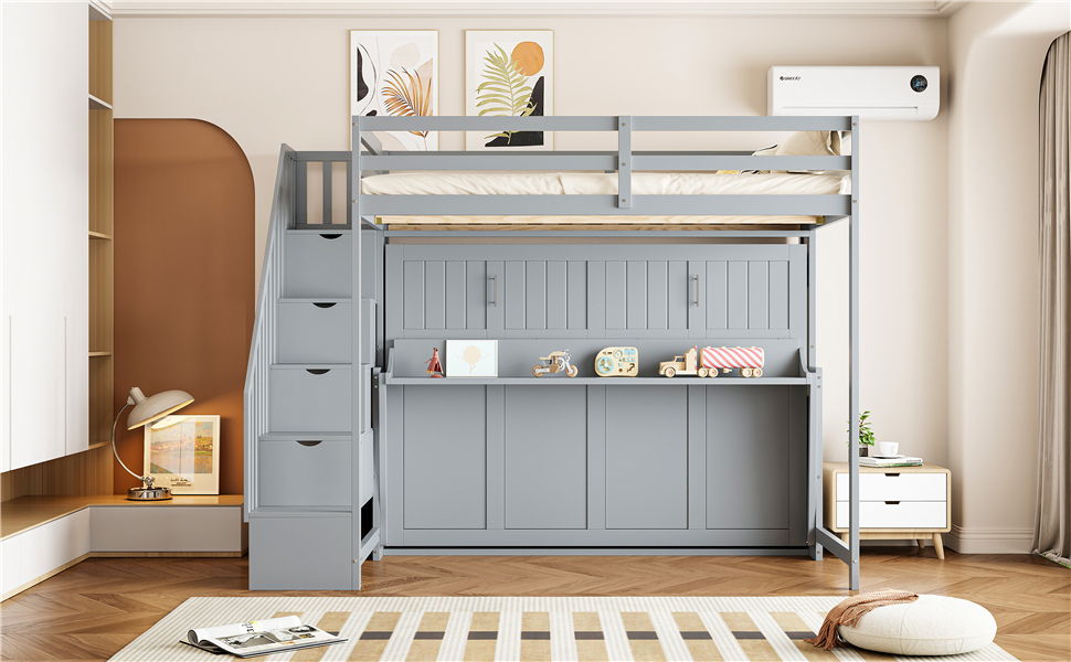 Murphy Bed With Smart Hydraulic System And Desk Design