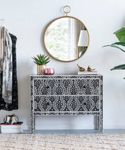 Circle Wall Mirror With Iron Frame, Accent Mirror For Living Room