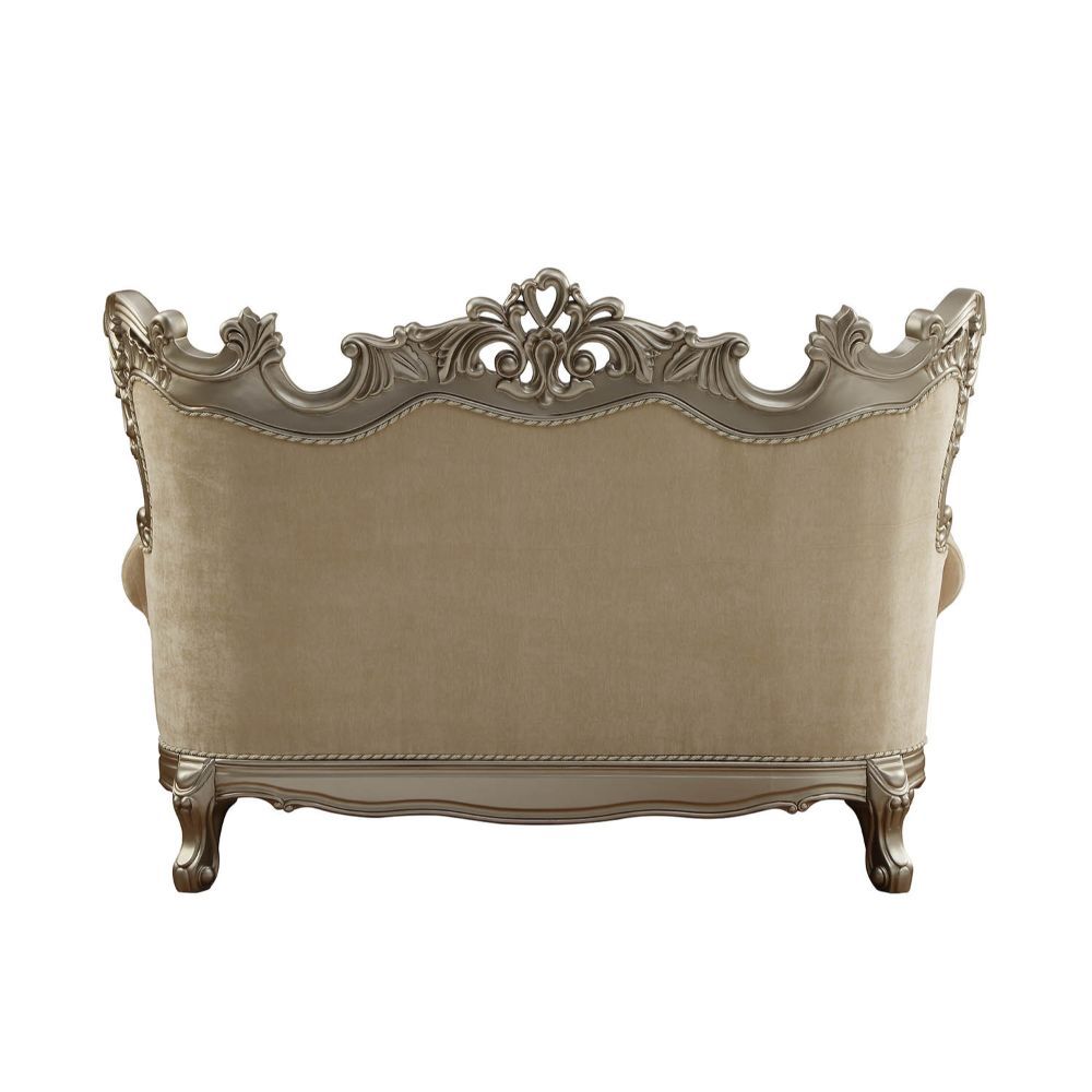 ACME Ranita - Loveseat - Fabric & Champagne | Meri Furniture
