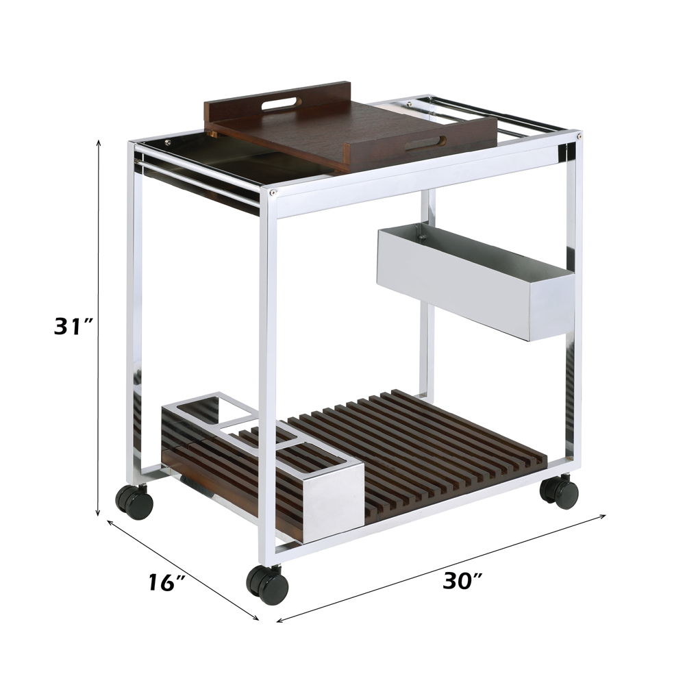 Lisses - Serving Cart - Chrome
