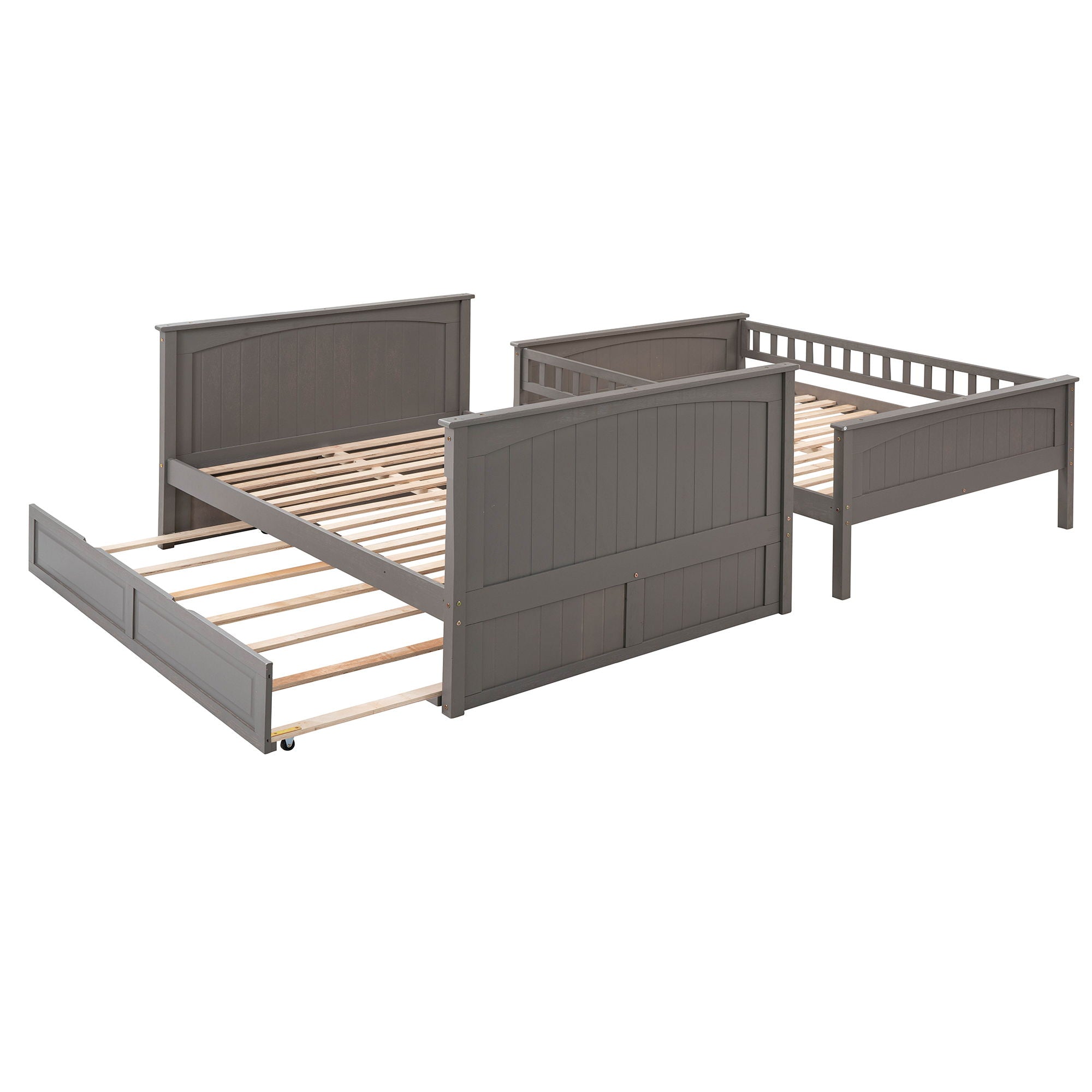 Bunk Bed With Twin Size Trundle, Guardrails