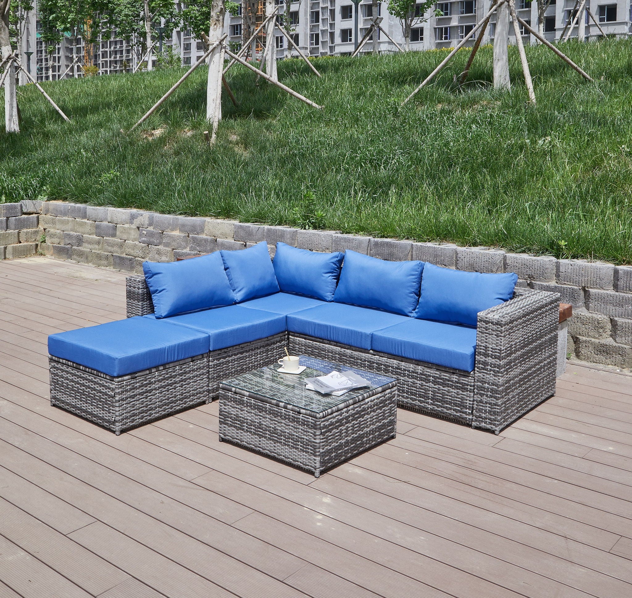 Patio Sofa With Cushions