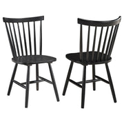 Coaster Fine Furniture Hollyoak - Windsor Wood Dining Side Chair (Set of 2) - Black | Meri Furniture