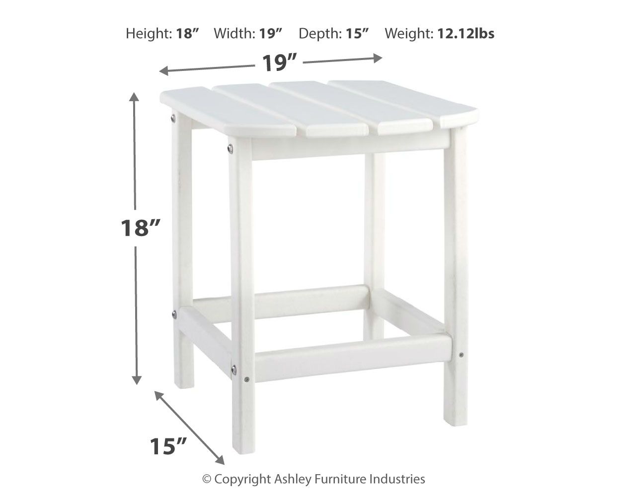 Signature Design by Ashley® Sundown Treasure - Outdoor End Table | Meri Furniture