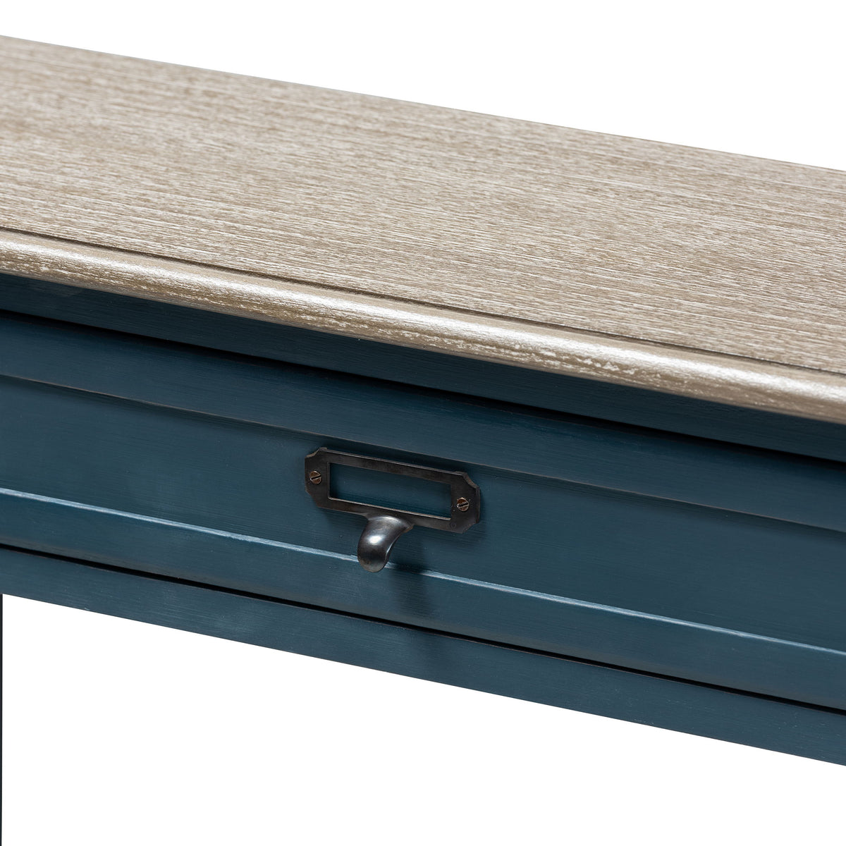 Dauphine French Provincial Blue Spruce Fiinished Wood Accent Console Table
