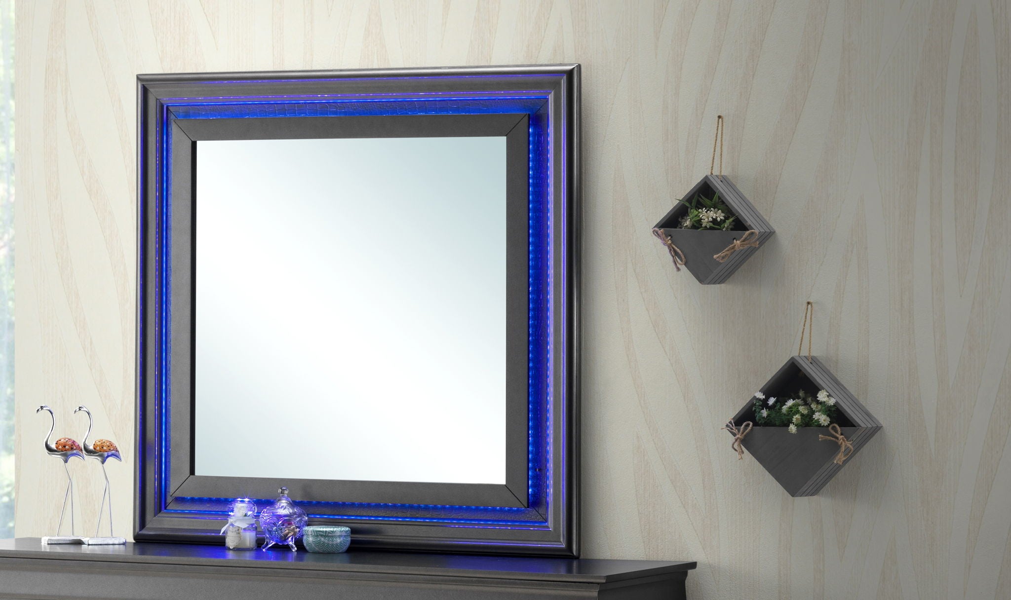 Elegant Transitional LED Mirror