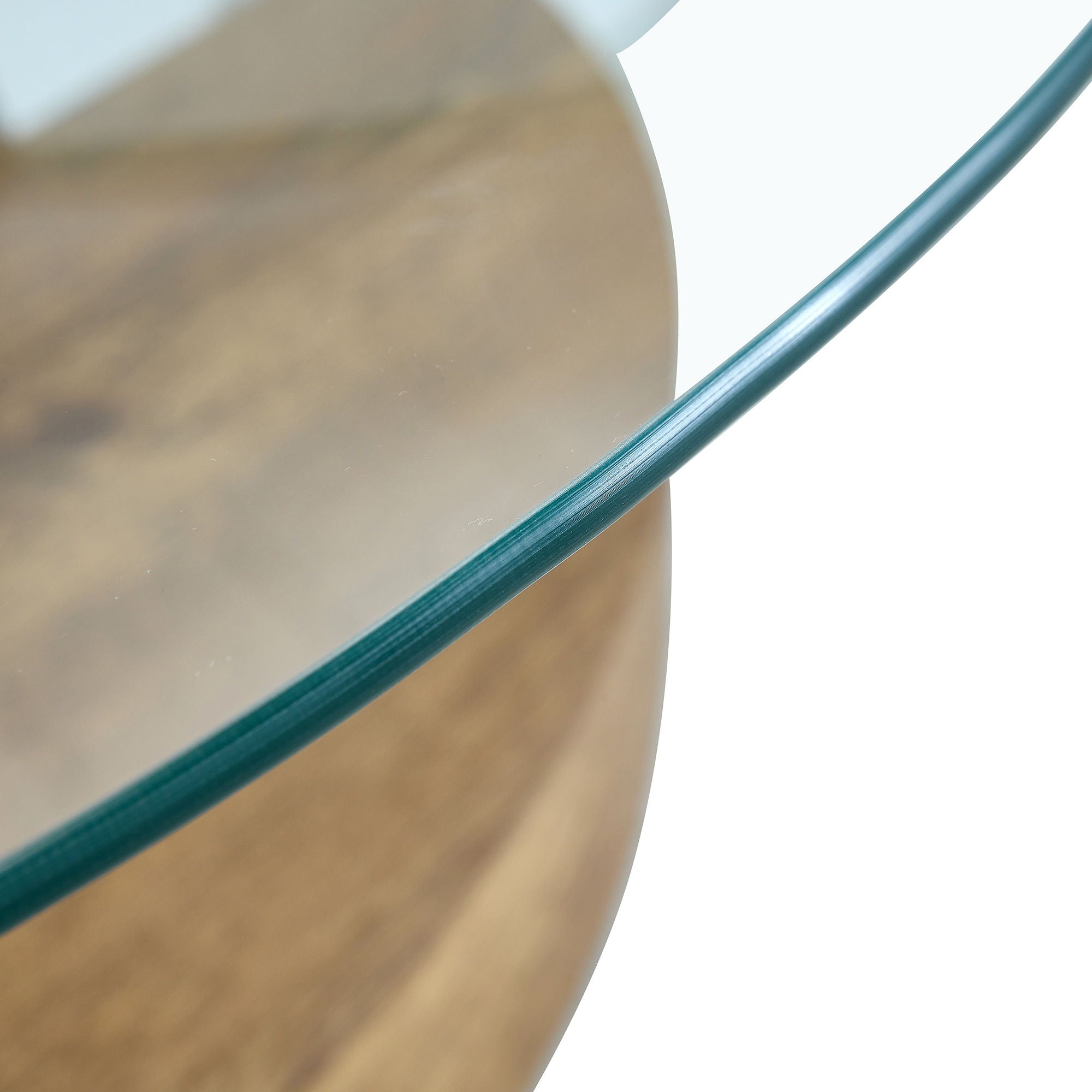 Contemporary Artistic Double Layer Coffee Table,Tempered Glass Top