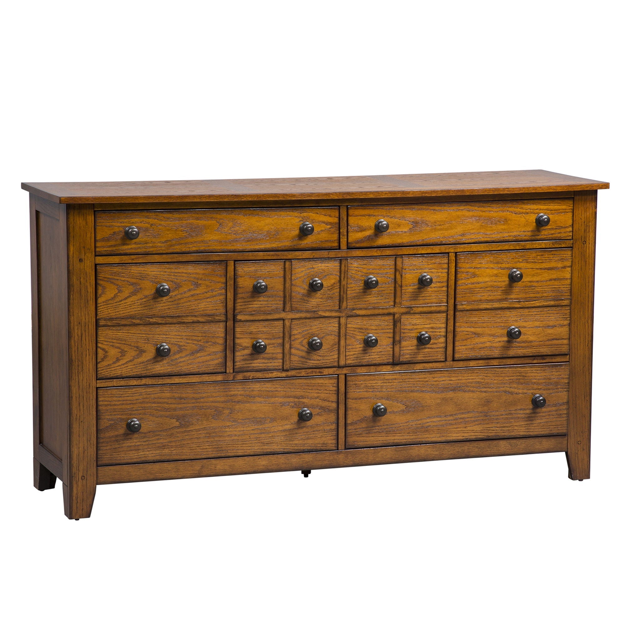 Liberty Furniture Grandpas Cabin - 7 Drawer Dresser - Light Brown | Meri Furniture
