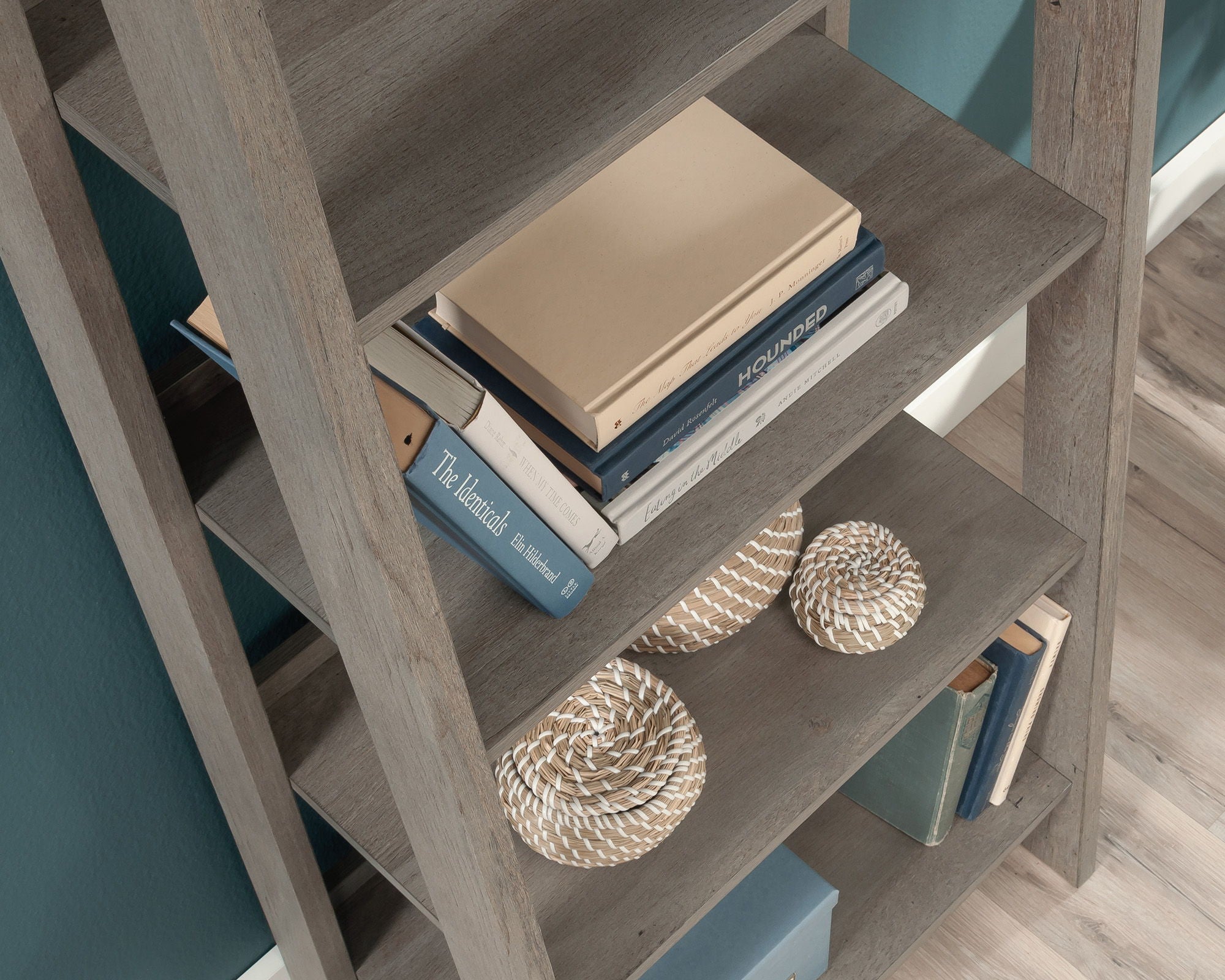 5-Shelf Open Display Bookcase in Mystic Oak