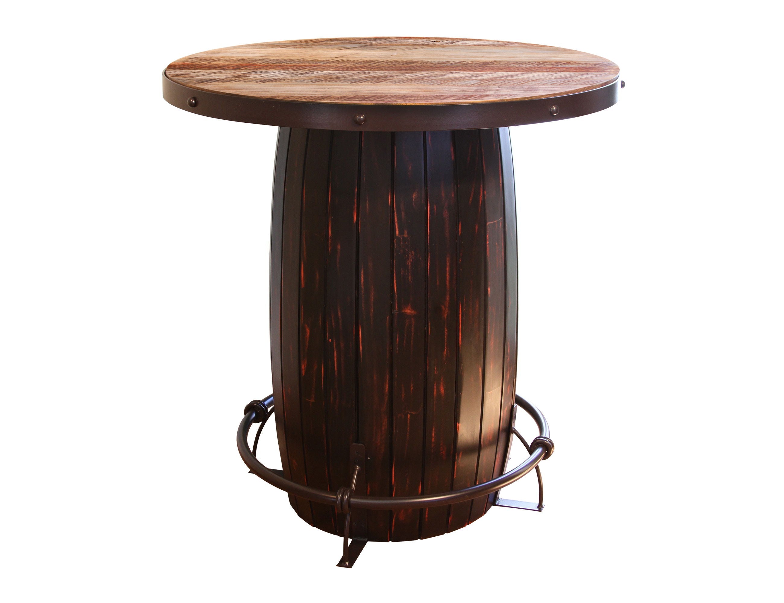 International Furniture Direct Antique - Bistro Barrel Table | Meri Furniture