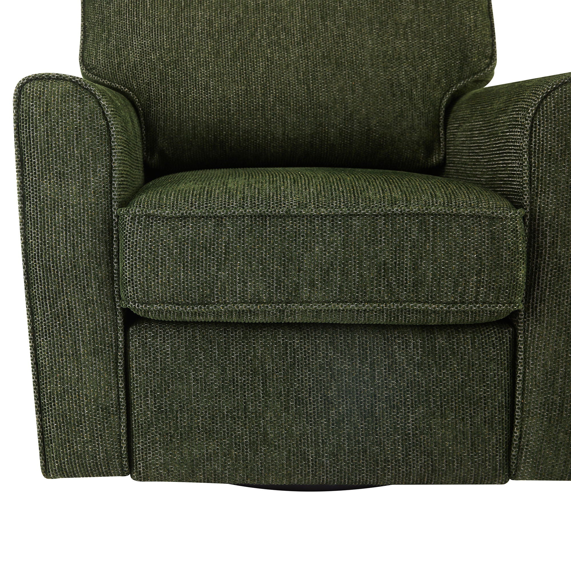 360° Swivel Accent Barrel Armchair With Side Pockets, Compact Design