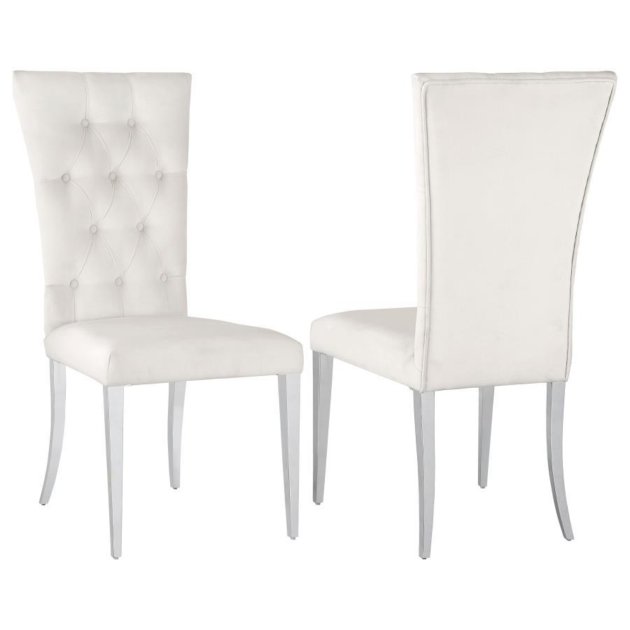 Coaster Fine Furniture Kerwin - Velvet Upholstered Dining Side Chair (Set of 2) | Meri Furniture