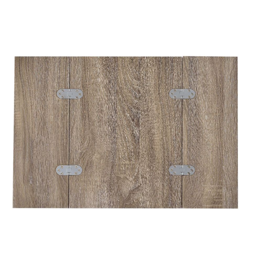 ACME Danson - Accent Table - Weathered Oak & Chrome | Meri Furniture