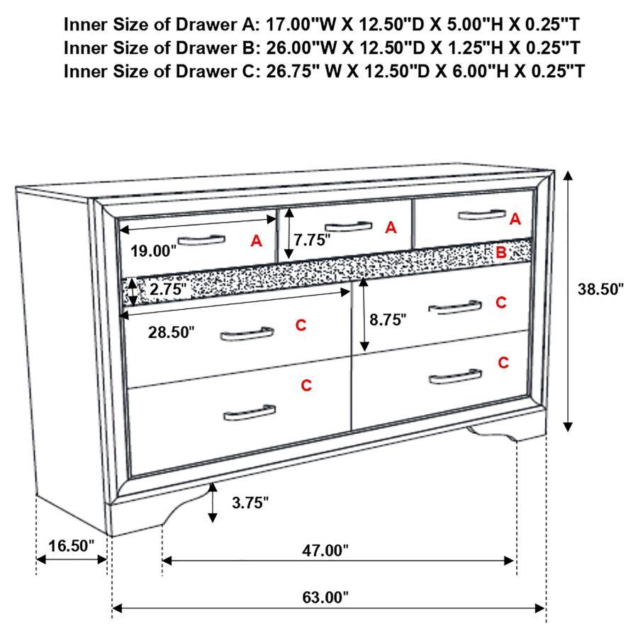 Miranda - 7-Drawer Dresser