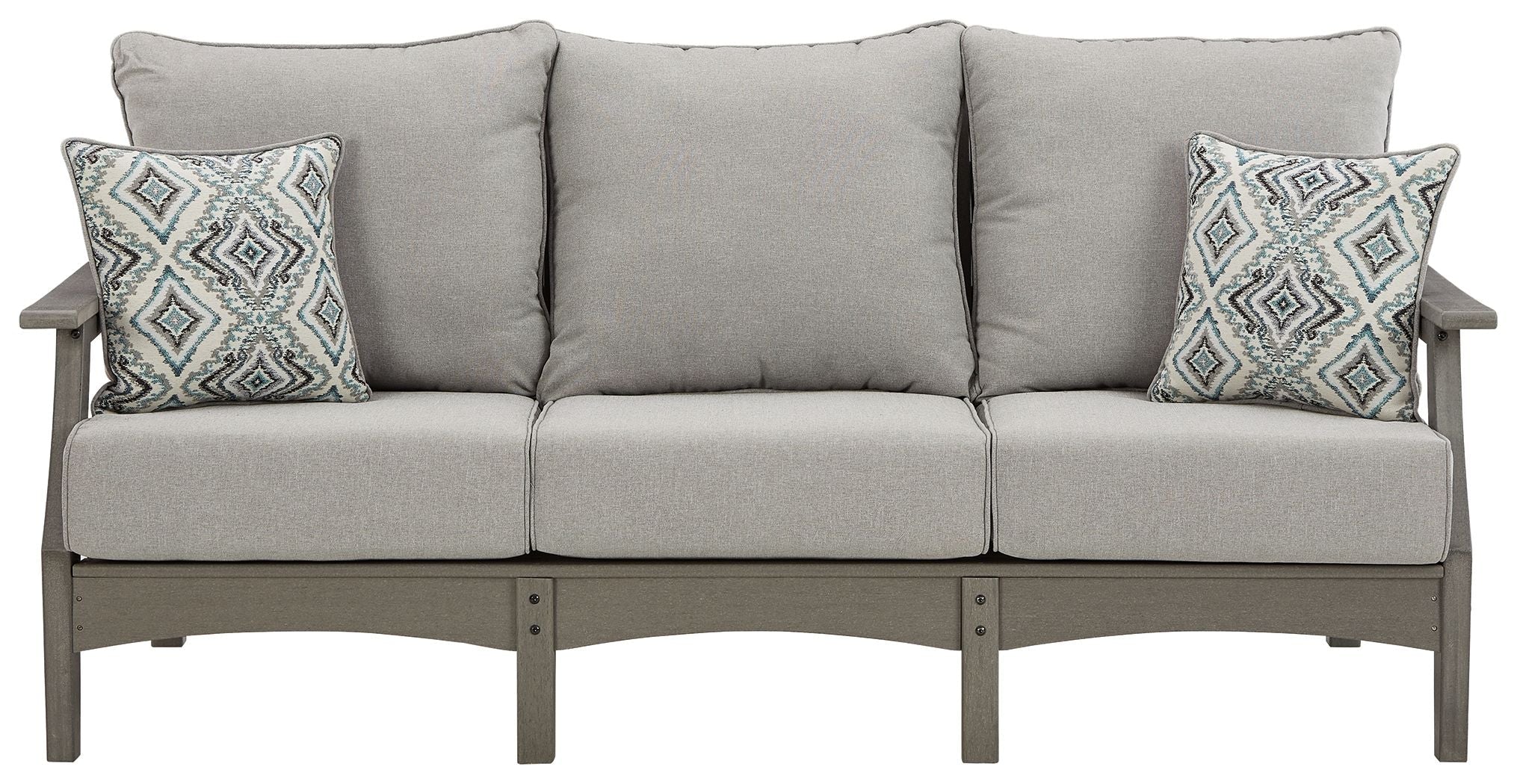 Signature Design by Ashley® Visola - Gray - Sofa With Cushion | Meri Furniture