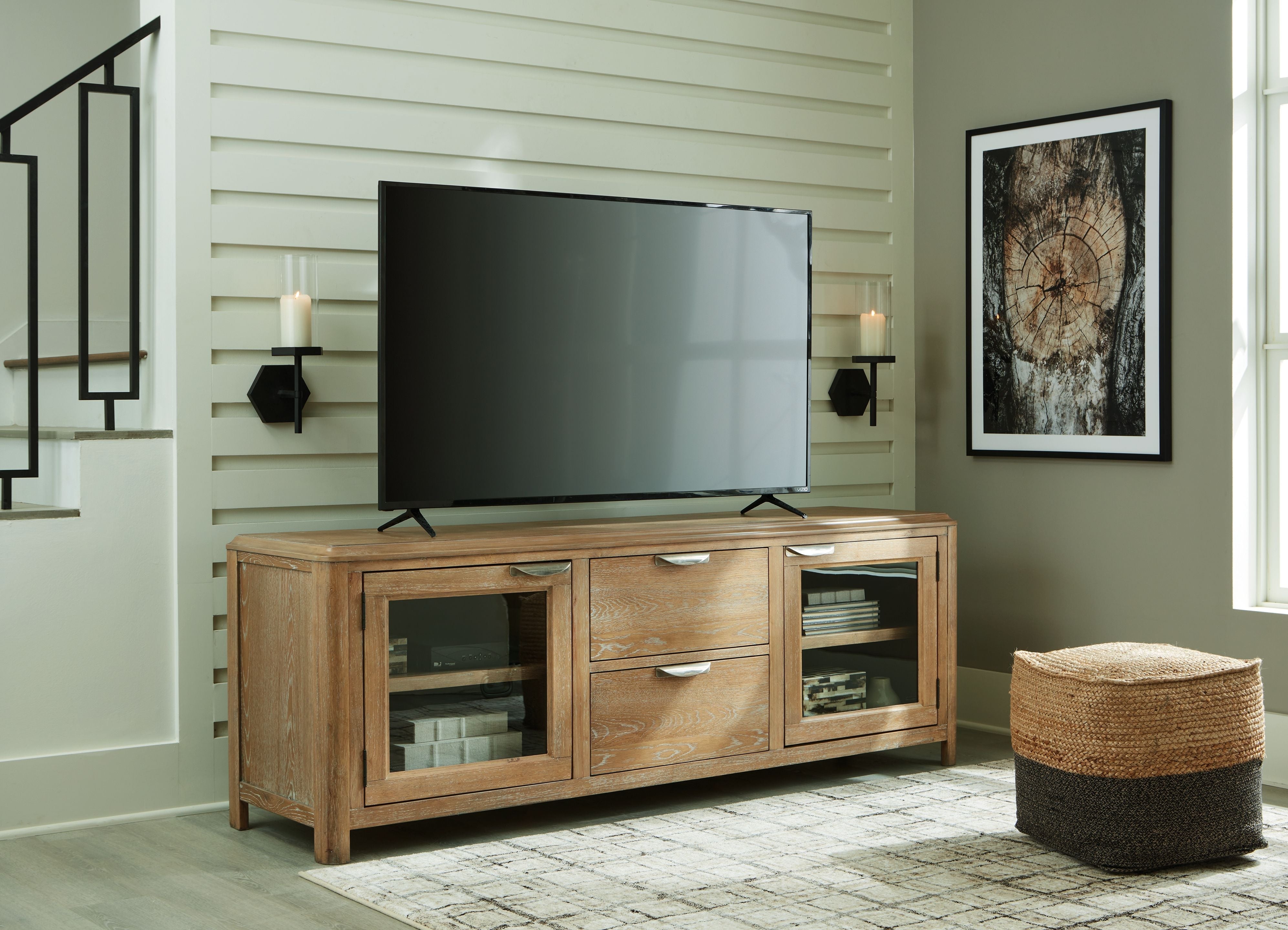 Signature Design by Ashley® Rencott - Light Brown - Extra Large TV Stand | Meri Furniture