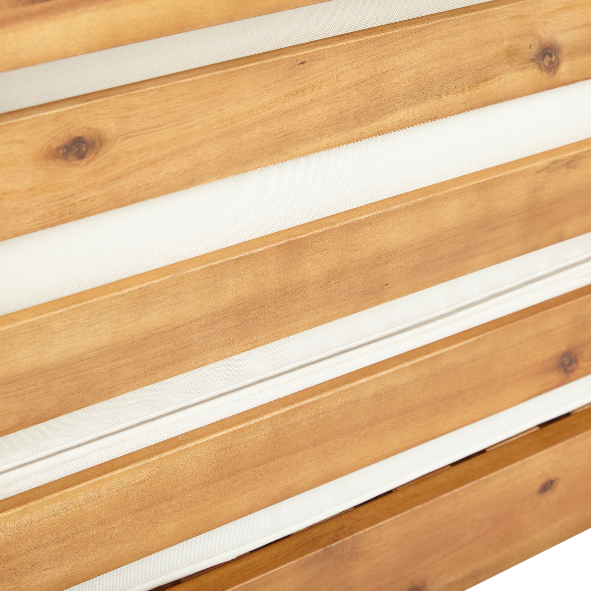 Outdoor Acacia Wood Patio Chair With Fabric Cushion